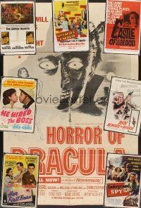 9a004 LOT OF 49 FOLDED ONE-SHEETS lot '41 - '97 Horror of Dracula military, Green Berets & more!