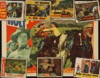 9a009 LOT OF 45 COWBOY WESTERN LOBBY CARDS lot '36 - '56 lots of cool 1940s B-western images!