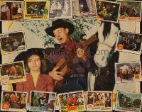 9a010 LOT OF 16 COWBOY WESTERN LOBBY CARDS lot '39 - '52 lots of cool 1940s B-western images!