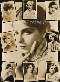9a015 LOT OF 9 DELUXE 5x7 FAN PHOTOS OF FEMALE STARS lot '20s Lili Damita, Vilma Banky & more!