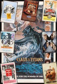 9a039 LOT OF 27 UNFOLDED AND FORMERLY FOLDED ONE-SHEETS lot '40s - '00s Clash of the Titans & more!