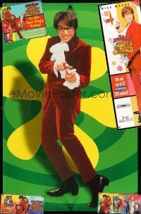 9a045 LOT OF 5 AUSTIN POWERS: THE SPY WHO SHAGGED ME UNFOLDED VIDEO POSTERS lot '99 groovy images!