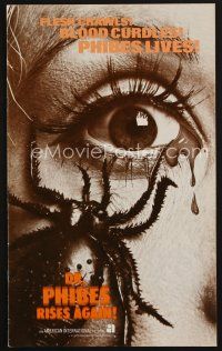 9a271 DR. PHIBES RISES AGAIN pressbook '72 classic super close up image of beetle in eye!