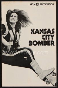 9a283 KANSAS CITY BOMBER pressbook '72 sexy roller derby girl Raquel Welch, hottest thing on wheels!