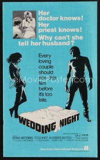 9a323 WEDDING NIGHT pressbook '70 what are the rights of a husband, sexy newlywed in lingerie!