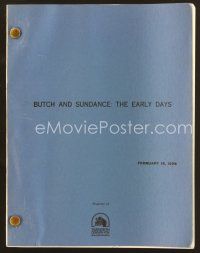 9a206 BUTCH & SUNDANCE - THE EARLY DAYS script February 15, 1978, screenplay by Allan Burns!