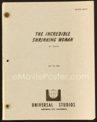 9a214 INCREDIBLE SHRINKING WOMAN revised second draft script July 23, 1979, screenplay by Wagner!