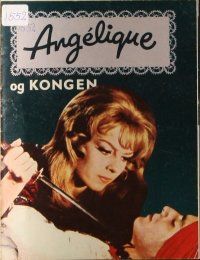 9a146 ANGELIQUE & THE KING Danish program '65 Bernard Borderie, sexy Michele Mercier, Robert Hossein!
