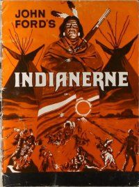 9a153 CHEYENNE AUTUMN Danish program '64 John Ford, cool different Native American Indian artwork!