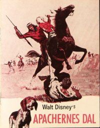 9a182 SAVAGE SAM Danish program '63 Disney, boy & dog fighting Native American, Old Yeller sequel!
