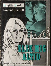 9a189 TWO WEEKS IN SEPTEMBER Danish program '67 A Coeur Joie, sexy Brigitte Bardot, different!