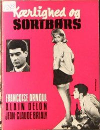 9a195 WAY OF YOUTH Danish program '59 sexy Francoise Arnoul, Alain Delon, Bourvil, different!