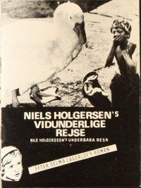 9a197 WONDERFUL ADVENTURES OF NILS Danish program '63 Sven Lundberg, Max von Sydow, Swedish!