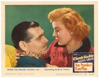 9b124 ANY NUMBER CAN PLAY LC #5 '49 Audrey Totter is blonde trouble for gambler Clark Gable!