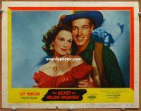 9b136 BEAST OF HOLLOW MOUNTAIN LC #2 '56 romantic close up of Guy Madison & Patricia Medina!