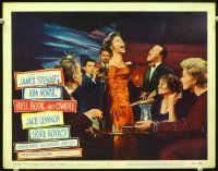 9b140 BELL, BOOK & CANDLE LC #4 '58 James Stewart & Kim Novak watch Jack Lemmon & Janice Rule sing!