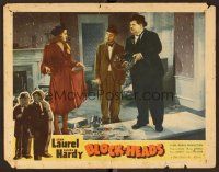 9b159 BLOCK-HEADS LC #7 R47 Stan Laurel & Oliver Hardy with pretty Patricia Ellis food on floor!