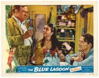 9b163 BLUE LAGOON LC #8 '49 pretty young Jean Simmons & Cyril Cusak watch James Hayter drink!
