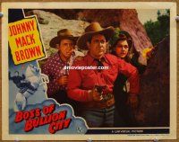 9b168 BOSS OF BULLION CITY LC '40 close up of Johnny Mack Brown, Fuzzy Knight & Nell O'Day!