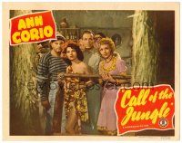 9b197 CALL OF THE JUNGLE LC '44 sexy exotic Ann Corio in sarong with group of dazed people!