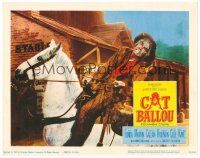 9b209 CAT BALLOU LC '65 great image of drunk gunfighter Lee Marvin, who can't stay on his horse!