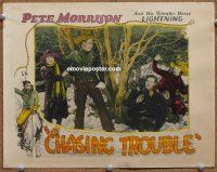 9b215 CHASING TROUBLE LC '26 Pete Morrison & Ione Reed catch Tom London & Frances Friel!