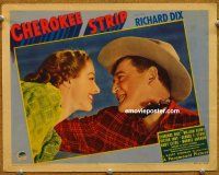 9b218 CHEROKEE STRIP LC '40 romantic close up of Richard Dix & happy Florence Rice!
