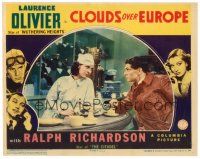 9b015 CLOUDS OVER EUROPE LC '39 Laurence Olivier being served by sexy waitress Valerie Hobson!