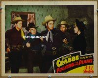 9b304 FUGITIVE OF THE PLAINS LC '43 pretty Maxine Leslie holds gun on Buster Crabbe!