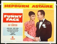 9b306 FUNNY FACE LC #4 '57 best close up of elegant Audrey Hepburn & Fred Astaire in tuxedo!