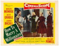 9b381 HOW TO MARRY A MILLIONAIRE LC #3 '53 Mitchell, Marilyn Monroe, Betty Grable & Lauren Bacall!