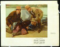 9b411 JESSE JAMES photolobby '39 Henry Fonda helps wounded Tyrone Power laying on floor!