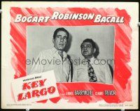 9b418 KEY LARGO LC #5 '48 2-shot of Humphrey Bogart & Edward G. Robinson, John Huston film noir!