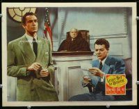 9b435 LEAVE HER TO HEAVEN LC '45 attorney Vincent Price has Cornel Wilde read letter in court!