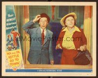 9b455 MA & PA KETTLE GO TO TOWN LC #3 '50 Marjorie Main & Percy Kilbride looking bewildered!