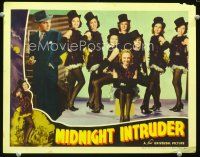9b493 MIDNIGHT INTRUDER LC '38 Louis Hayward standing by eight sexy chorus girls in top hats!