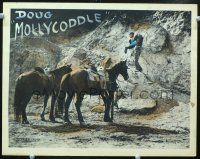 9b507 MOLLYCODDLE LC '20 Douglas Fairbanks carrying man on his shoulder down rocky cliff!