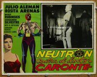 9b525 NEUTRON CONTRA EL DR CARONTE LC '62 Julio Aleman as a Mexican masked wrestler!