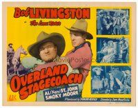 9b078 OVERLAND STAGECOACH TC '42 Bob Livingston as the Lone Rider, Fuzzy St. John