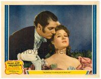9b018 PRIDE & PREJUDICE LC '40 best romantic close up of Laurence Olivier & Greer Garson!