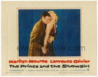9b027 PRINCE & THE SHOWGIRL LC #4 '57 Laurence Olivier nuzzles super sexy Marilyn Monroe!