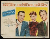 9b620 SABRINA LC #1 '54 3-shot portrait of Audrey Hepburn, Humphrey Bogart & William Holden!