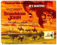 9b087 SCANDALOUS JOHN TC '71 Walt Disney, artwork of Brian Keith & composer Rod McKuen pictured!