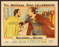 9b654 SOLOMON & SHEBA LC #6 '59 close up of Yul Brynner with hair & George Sanders!
