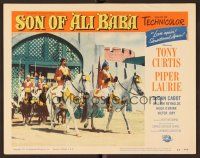 9b655 SON OF ALI BABA LC #2 '52 four guys riding from castle on white and black horses!