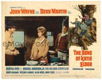 9b656 SONS OF KATIE ELDER LC #8 '65 John Wayne watches brother Dean Martin talk to Martha Hyer!