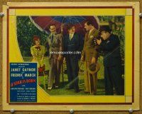 9b676 STAR IS BORN LC '37 Adolphe Menjou & Fredric March watch Janet Gaynor get photographed!