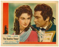 9b019 THAT HAMILTON WOMAN LC '41 best close up of Laurence Olivier & beautiful Vivien Leigh!