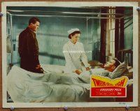 9b732 TWELVE O'CLOCK HIGH LC #4 '50 Gregory Peck as General Savage visits injured Hugh Marlow!