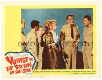 9b744 VOYAGE TO THE BOTTOM OF THE SEA LC #6 '61 Walter Pidgeon talks to Peter Lorre & top cast!